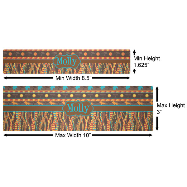 African Lions & Elephants Water Bottle Labels w/ Dimensions