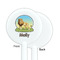 African Lions & Elephants White Plastic 5.5" Stir Stick - Single Sided - Round - Front & Back