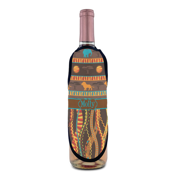 African Lions & Elephants Wine Bottle Apron - IN CONTEXT