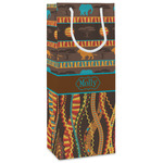African Lions & Elephants Wine Gift Bags - Gloss (Personalized)