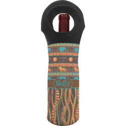 African Lions & Elephants Wine Tote Bag (Personalized)