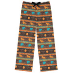 African Lions & Elephants Womens Pajama Pants - L