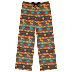 African Lions & Elephants Womens Pajama Pants - L (Personalized)