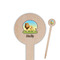 African Lions & Elephants Wooden 6" Food Pick - Round - Closeup