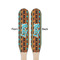 African Lions & Elephants Wooden Food Pick - Paddle - Double Sided - Front & Back