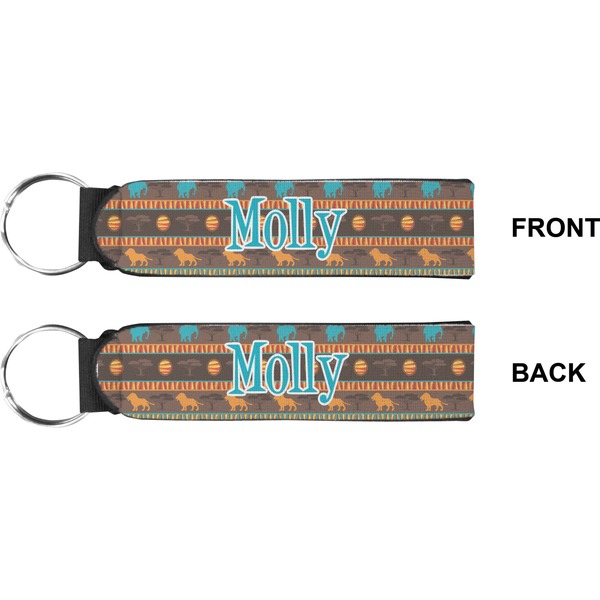 African Lions & Elephants Wristlet (Front + Back)