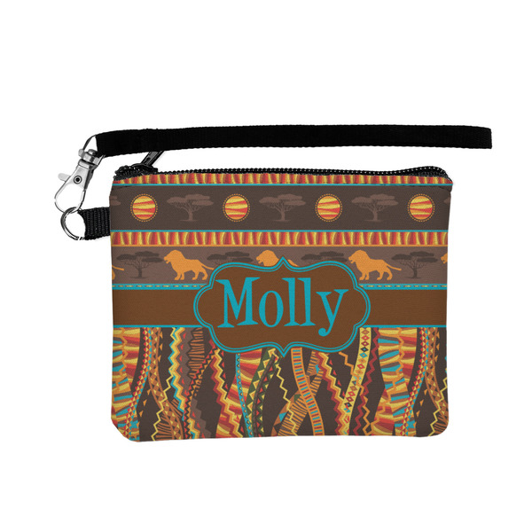 Custom African Lions & Elephants Wristlet ID Case w/ Name or Text
