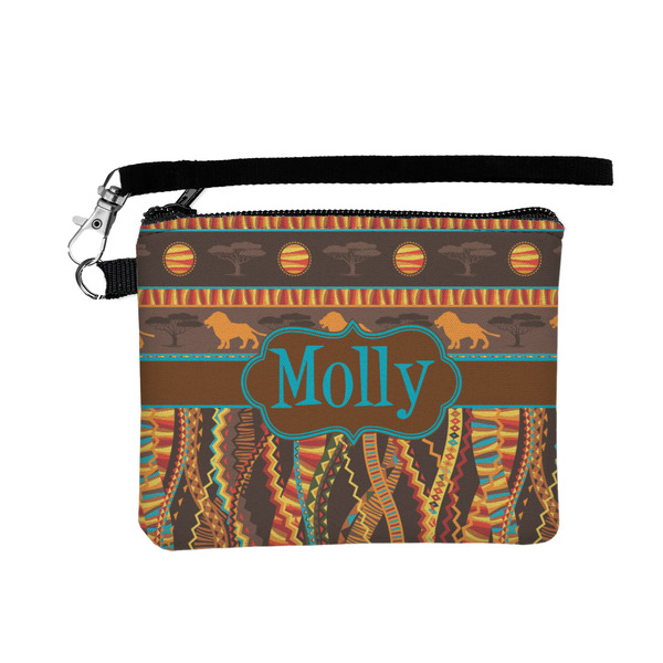 Custom African Lions & Elephants Wristlet ID Case w/ Name or Text