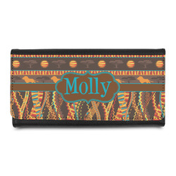 African Lions & Elephants Leatherette Ladies Wallet (Personalized)