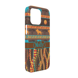 African Lions & Elephants iPhone Case - Plastic - iPhone 13 (Personalized)
