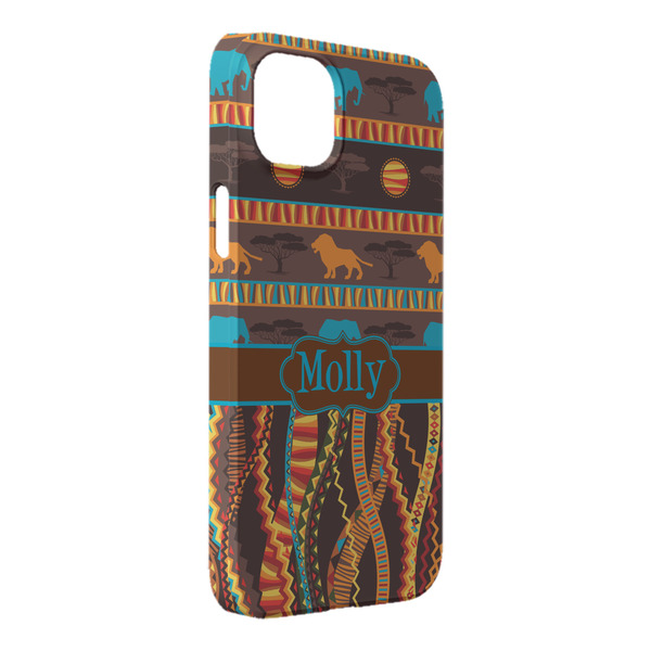 Custom African Lions & Elephants iPhone Case - Plastic - iPhone 14 Plus (Personalized)