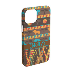 African Lions & Elephants iPhone Case - Plastic - iPhone 15 Pro (Personalized)