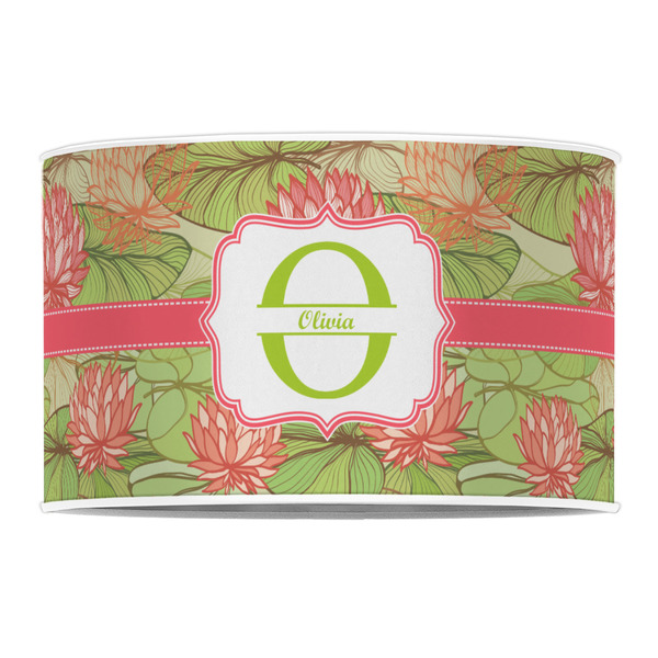 Lily Pads 12" Drum Lampshade - FRONT (Poly Film)