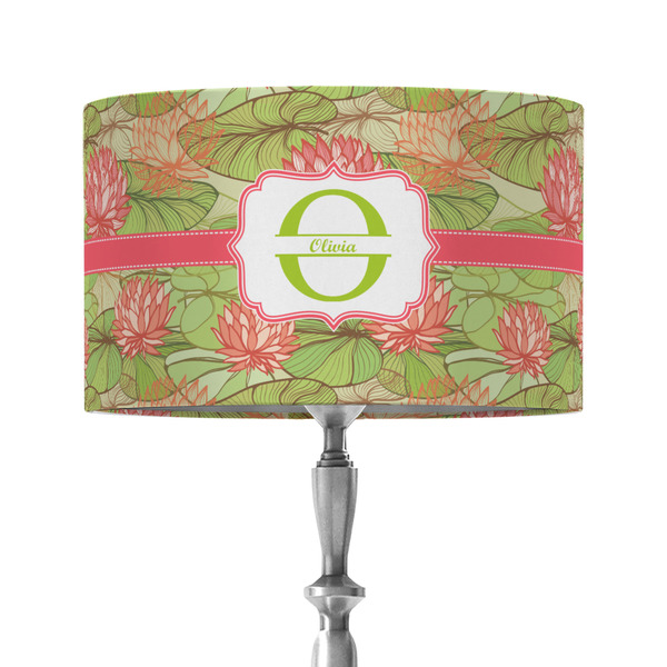 Custom Lily Pads 12" Drum Lamp Shade - Fabric (Personalized)