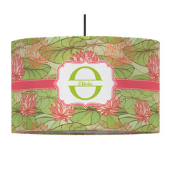 Lily Pads 12" Drum Pendant Lamp - Fabric (Personalized)