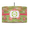 Lily Pads 12" Drum Lampshade - PENDANT (Fabric)