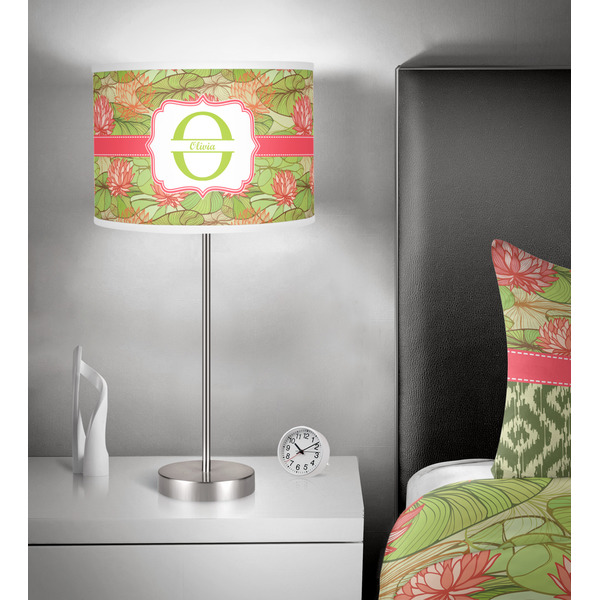 Lily Pads 13 inch drum lamp shade - in room