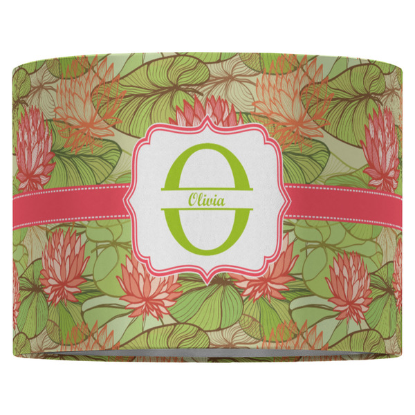 Lily Pads 16" Drum Lampshade - FRONT (Fabric)