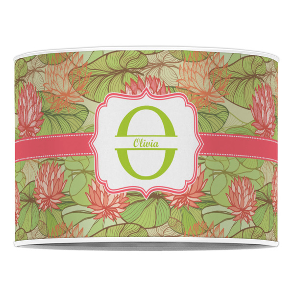 Lily Pads 16" Drum Lampshade - FRONT (Poly Film)