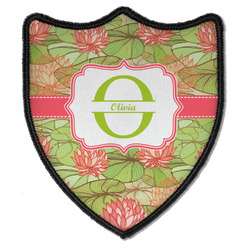 Lily Pads Iron On Shield Patch B w/ Name and Initial