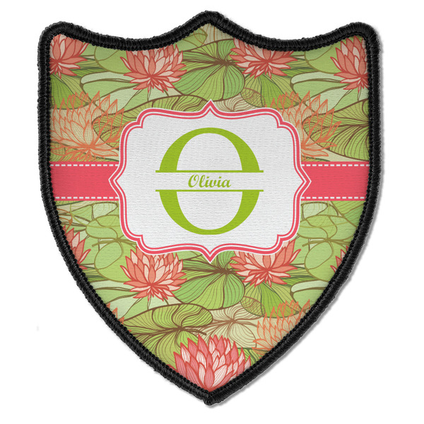 Custom Lily Pads Iron On Shield Patch B w/ Name and Initial