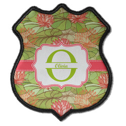 Lily Pads Iron On Shield Patch C w/ Name and Initial