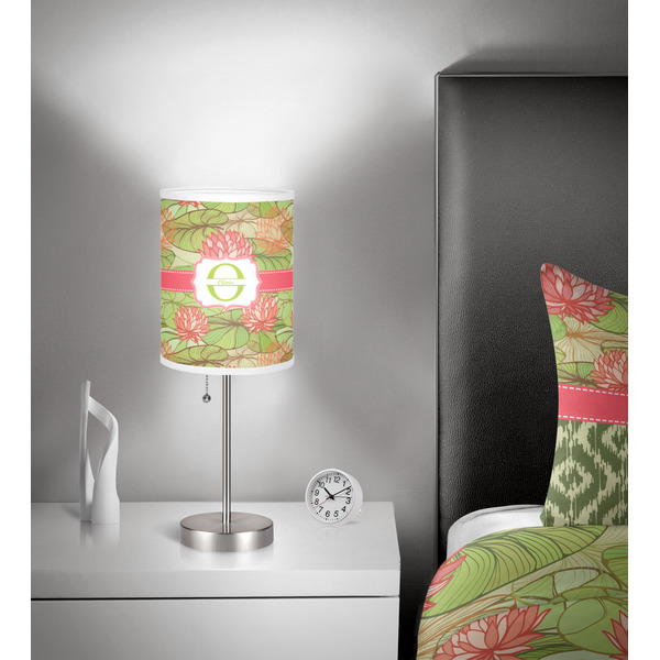 Lily Pads 7 inch drum lamp shade - in room