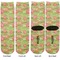 Lily Pads Adult Crew Socks - Double Pair - Front and Back - Apvl