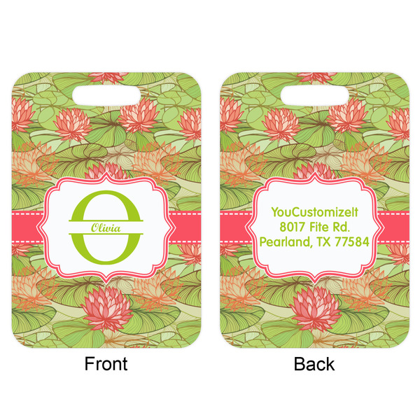 Lily Pads Aluminum Luggage Tag (Front + Back)