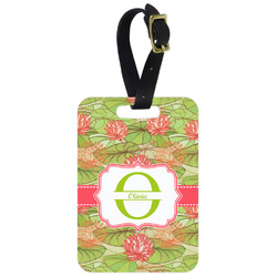Lily Pads Metal Luggage Tag w/ Name and Initial