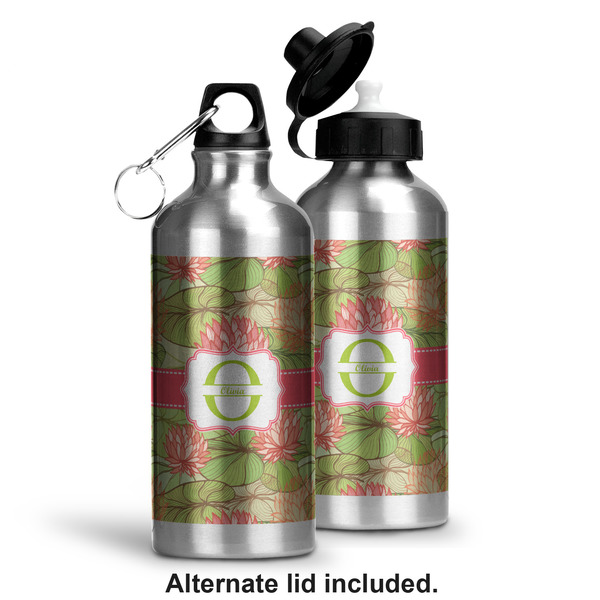 Lily Pads Aluminum Water Bottle - Alternate lid options