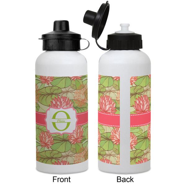 Lily Pads Aluminum Water Bottle - White APPROVAL