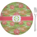 Lily Pads 8" Glass Appetizer / Dessert Plates - Single or Set (Personalized)