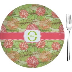 Lily Pads 8" Glass Appetizer / Dessert Plates - Single or Set (Personalized)