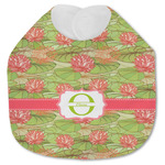 Lily Pads Jersey Knit Baby Bib w/ Name and Initial