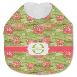 Lily Pads Jersey Knit Baby Bib w/ Name and Initial
