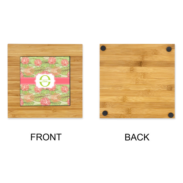 Lily Pads Bamboo Trivet with 6" Tile - APPROVAL
