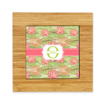 Lily Pads Bamboo Trivet with Ceramic Tile Insert (Personalized)