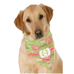 Lily Pads Dog Bandana Scarf w/ Name and Initial