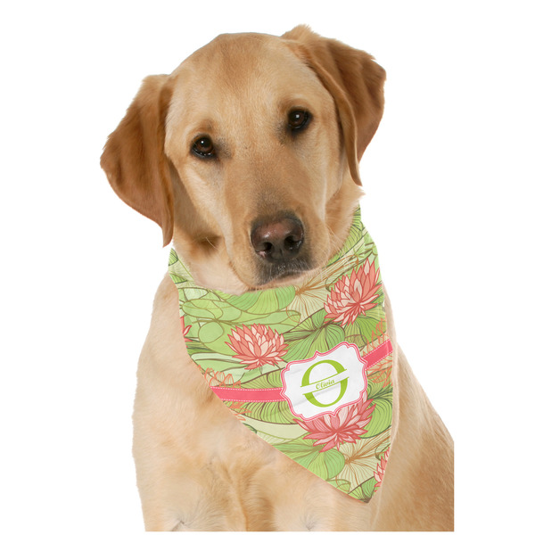 Custom Lily Pads Dog Bandana Scarf w/ Name and Initial