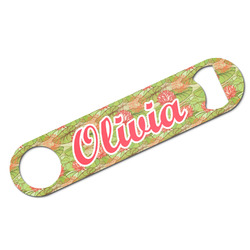 Lily Pads Bar Bottle Opener - White w/ Name and Initial