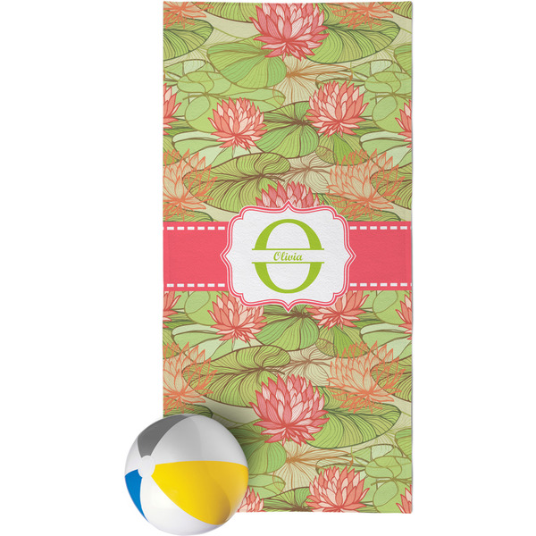 Custom Lily Pads Beach Towel (Personalized)