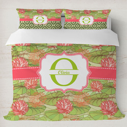 Lily Pads Duvet Cover Set - King (Personalized)
