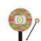 Lily Pads 5.5" Round Plastic Stir Sticks - Black - Single Sided (Personalized)