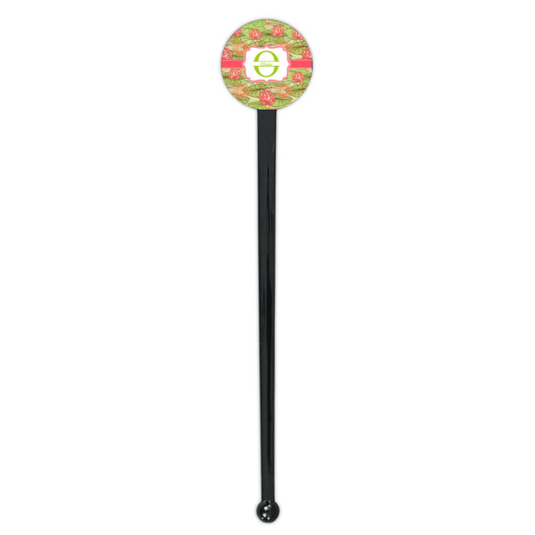 Lily Pads Black Plastic 7" Stir Stick - Round - Single Stick