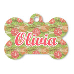 Lily Pads Bone Shaped Dog ID Tag (Personalized)