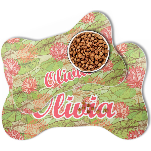 Lily Pads Bone Shaped Dog Mats - MAIN