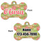 Lily Pads Bone Shaped Dog Tag - Front & Back