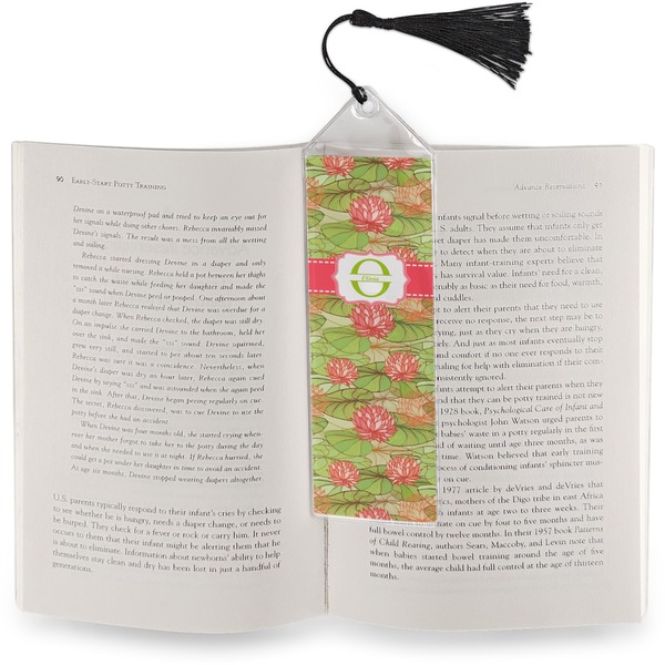 Lily Pads Bookmark with tassel - In book