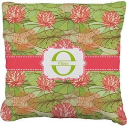 Lily Pads Faux-Linen Throw Pillow 20" (Personalized)